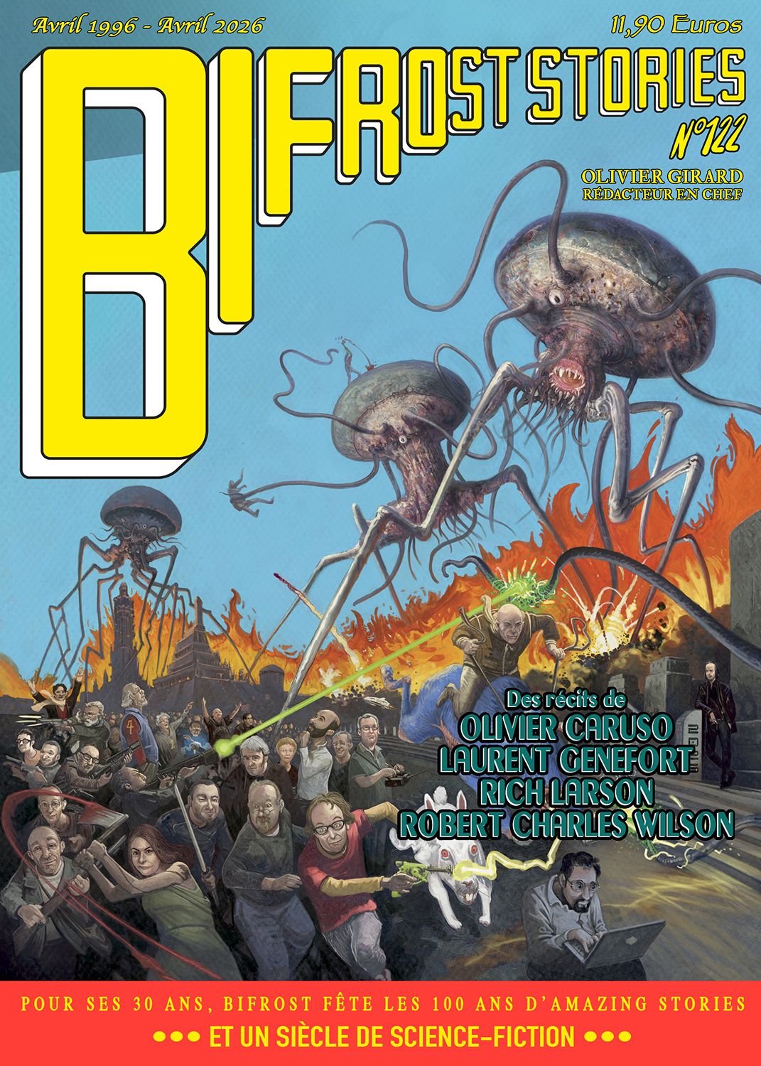 Couverture de Bifrost n° 122, avec la nouvelle Réduire de Laurent Genefort